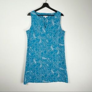 New York & Company Blue and White Print Cotton Dress